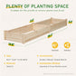 Outdoor 8FT Wooden Raised Garden Bed Planter Box Kit for Vegetables, Fruits, and Herbs – Perfect for Patio or Yard Gardening