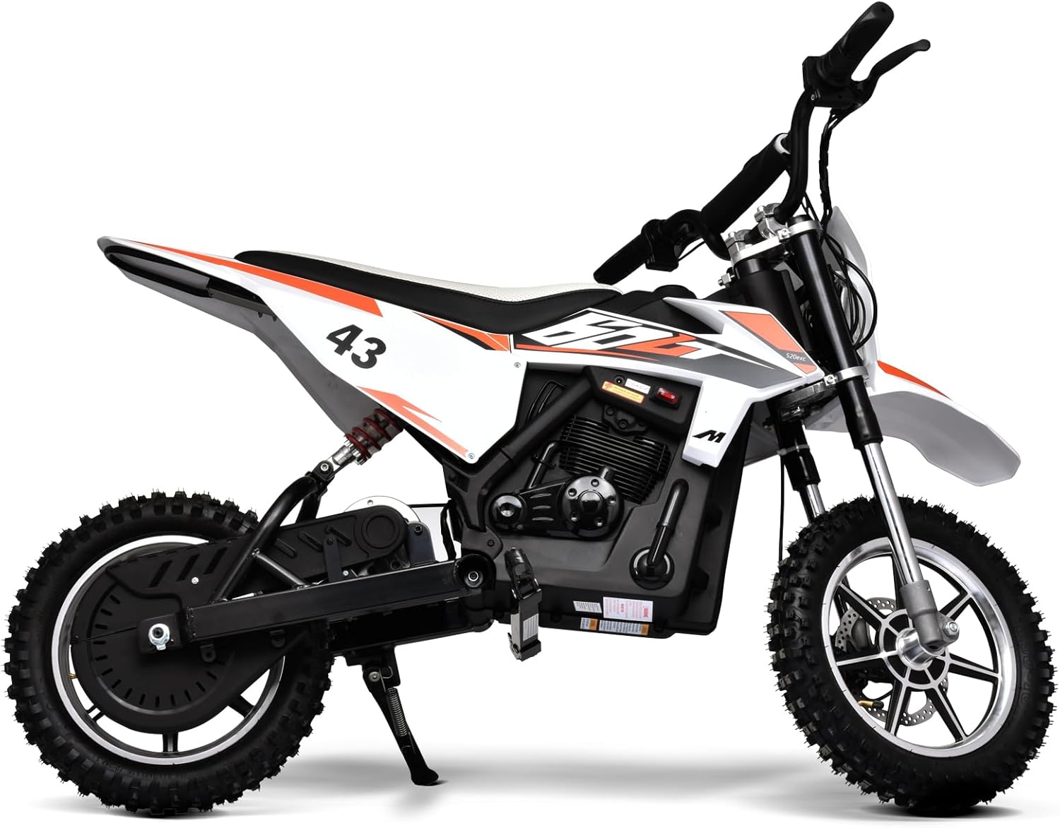  Kids Electric Dirt Bike 36V 650W – SRK-MC20 Pro  | Off-Road Motocross Motorcycle w/ 17MPH Speed  | Twist Throttle, Dual Suspension, Leather Seat & Brakes 