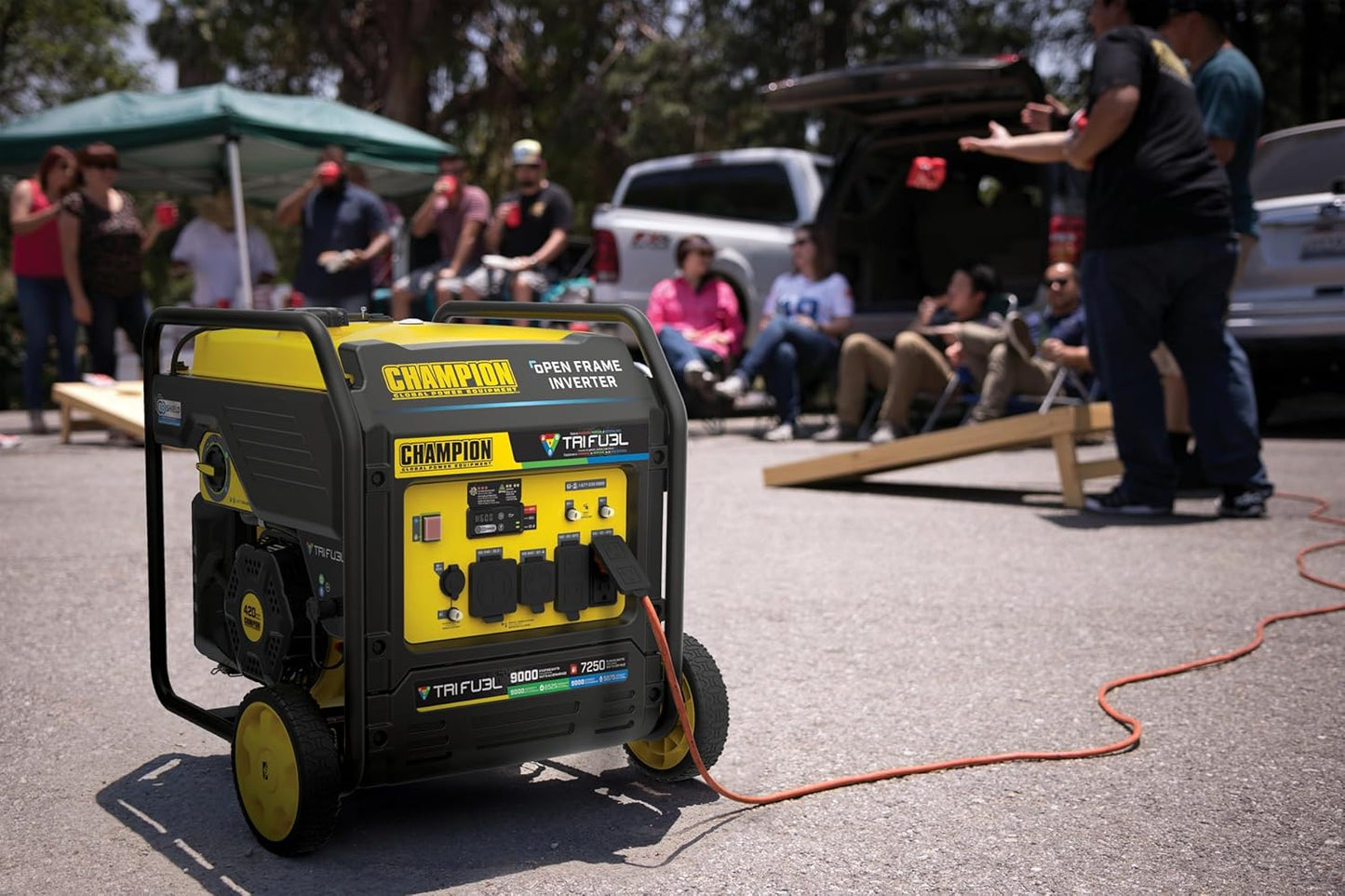  9000-Watt Tri-Fuel Inverter Generator w/ Electric Start  | Quiet Tech + CO Shield  | Gasoline, Propane & Natural Gas Powered  | Home Backup, RV, Construction, Emergency Ready