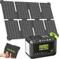 Camping Solar Generator 120W Peak, 88Wh Portable Power Station with 21W Foldable Solar Panel, AC/DC/USB QC3.0 Ports & LED Flashlight for Outdoor, Home, Camping, Fishing, Emergency Backup