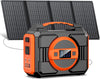 Solar Powered Generator 300W Rated – Portable Power Station with 40W Solar Panels, 220Wh Solar Power Bank, 110V Pure Sine Wave AC Outlet for Home, Camping & Outdoor Use