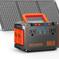 Portable Power Station 88.8Wh Solar Generator 150W Peak Lithium Battery Backup Power Bank with LED Light for Home, Outdoor, Travel, Emergency, RV & Off-Grid Living (Solar Panel Optional)