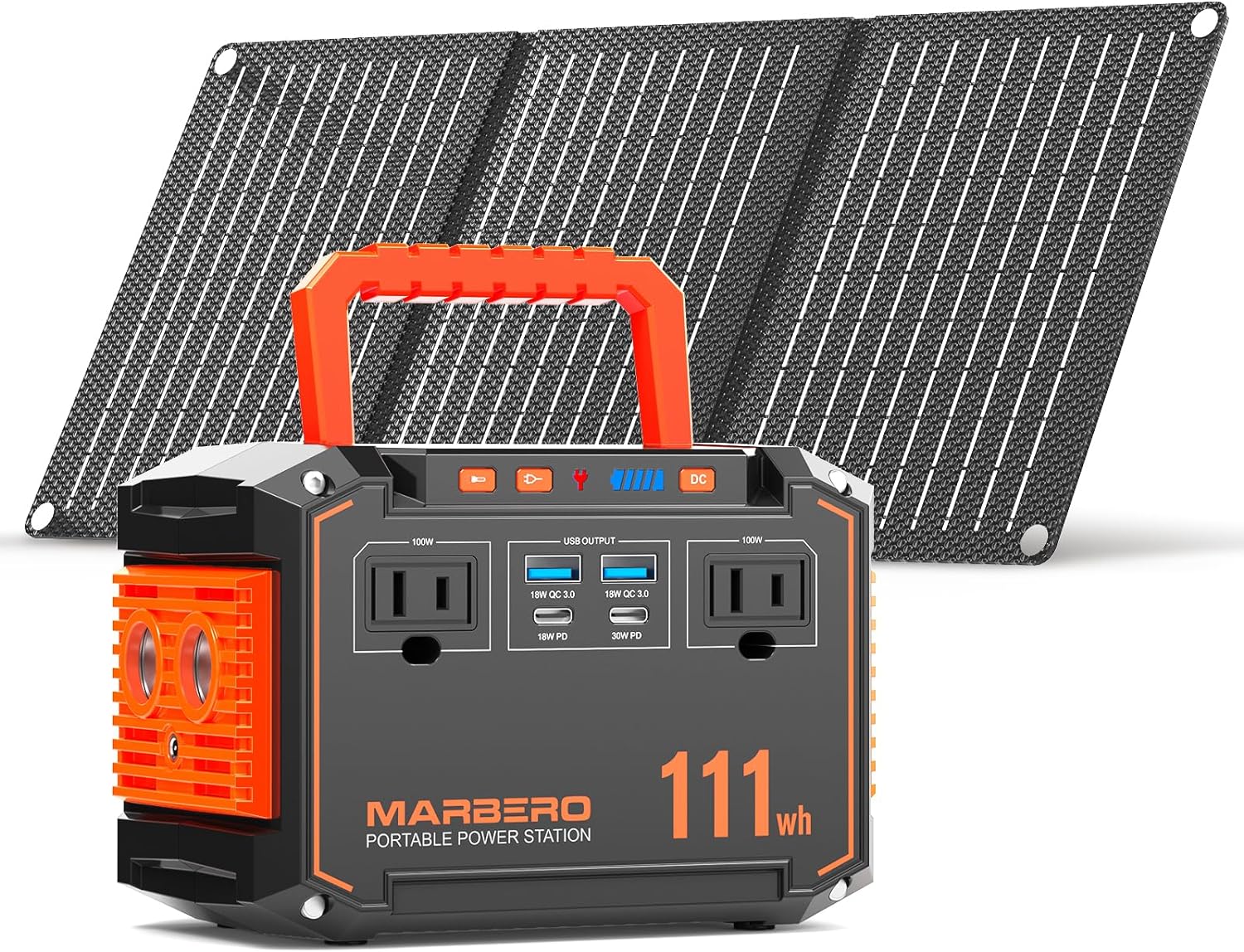 Portable Power Station 88.8Wh Solar Generator 150W Peak Lithium Battery Backup Power Bank with LED Light for Home, Outdoor, Travel, Emergency, RV & Off-Grid Living (Solar Panel Optional)