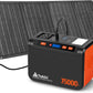 120W Peak Solar Generator Portable Power Station with 21W Panels, 88Wh Solar Charger Power Bank, AC DC USB Ports for Camping, Tent, Laptop, Outdoor, and Emergency Use
