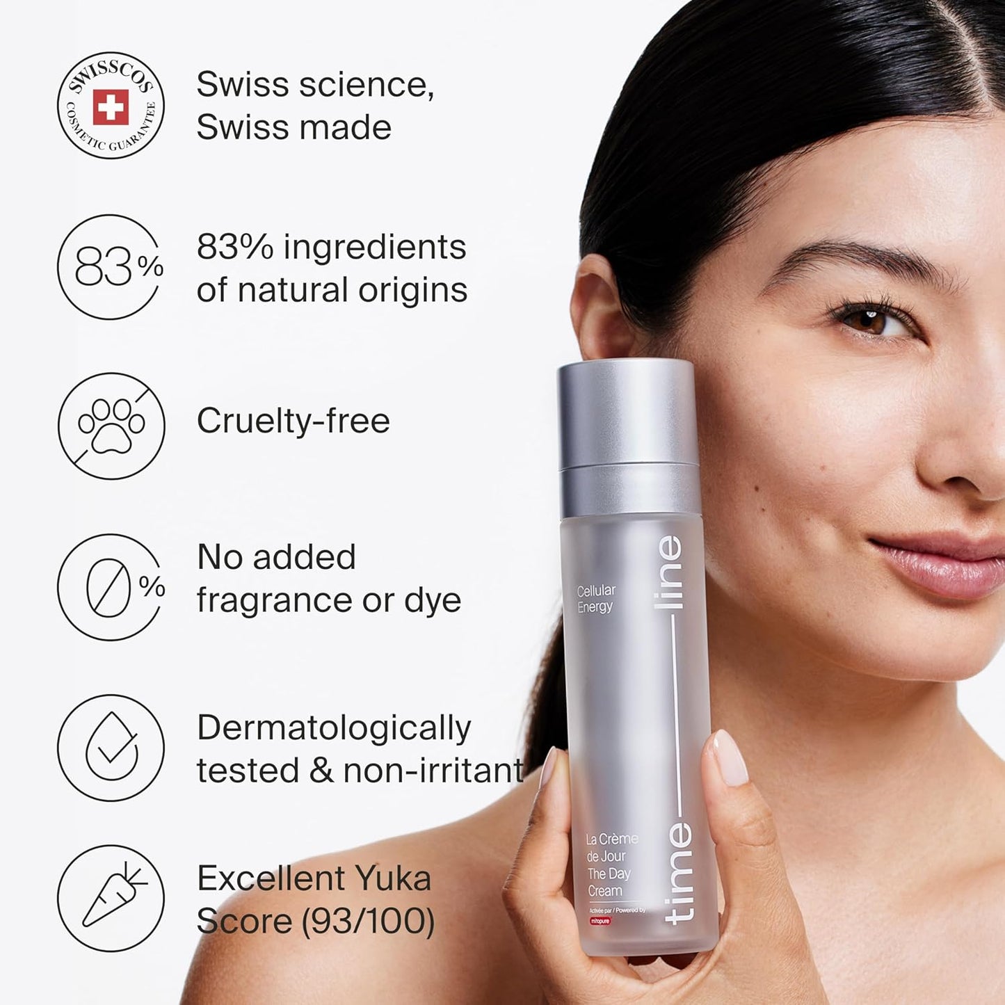 The Day Cream Powered by Mitopure (Urolithin A) – Healthy Aging Face Cream for Redensifying Skin, Boosting Hydration & Reducing Wrinkles (1.7oz / 50ml)