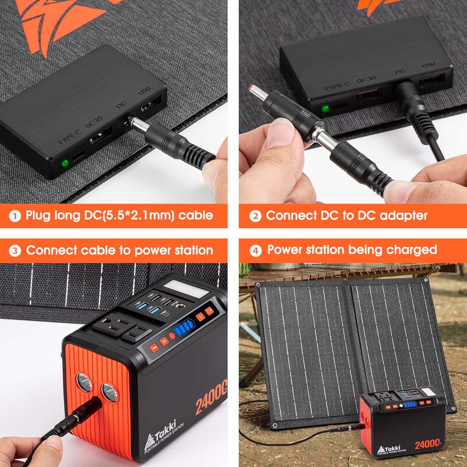120W Peak Solar Generator Portable Power Station with 21W Panels, 88Wh Solar Charger Power Bank, AC DC USB Ports for Camping, Tent, Laptop, Outdoor, and Emergency Use