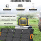 Solar Generator 300W Portable Power Station with 100W Foldable Solar Panel, 294Wh Lithium Battery, 120V/300W AC Outlet, Quiet Generator for Home, RV, Outdoor, Camping, and Emergency Use