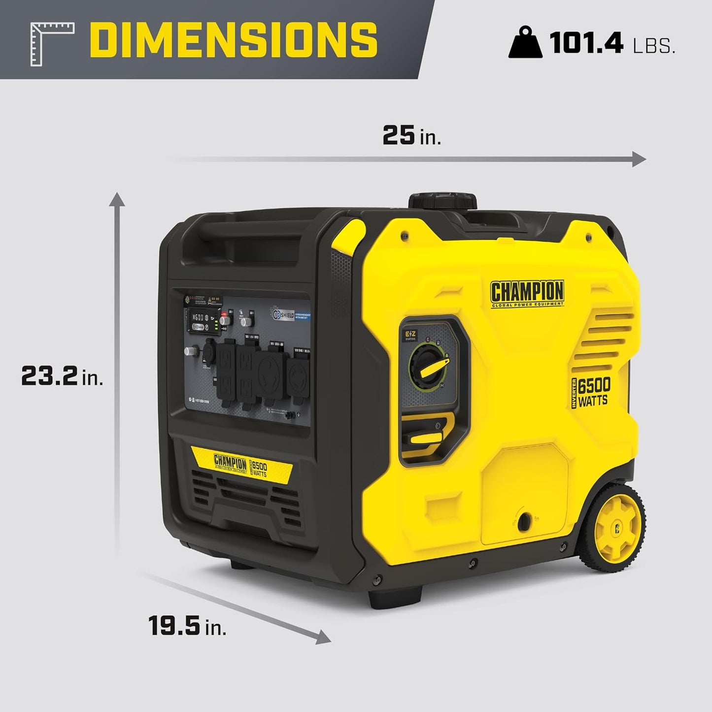 6500-Watt RV Ready Portable Inverter Generator with Quiet Technology and CO Shield