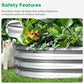 8×4×1ft Oval Raised Garden Bed,Galvanized Raised Garden Bed Kit Outdoor Metal Gardening Planter Box for Vegetable, Fruits, Flower，Herbs