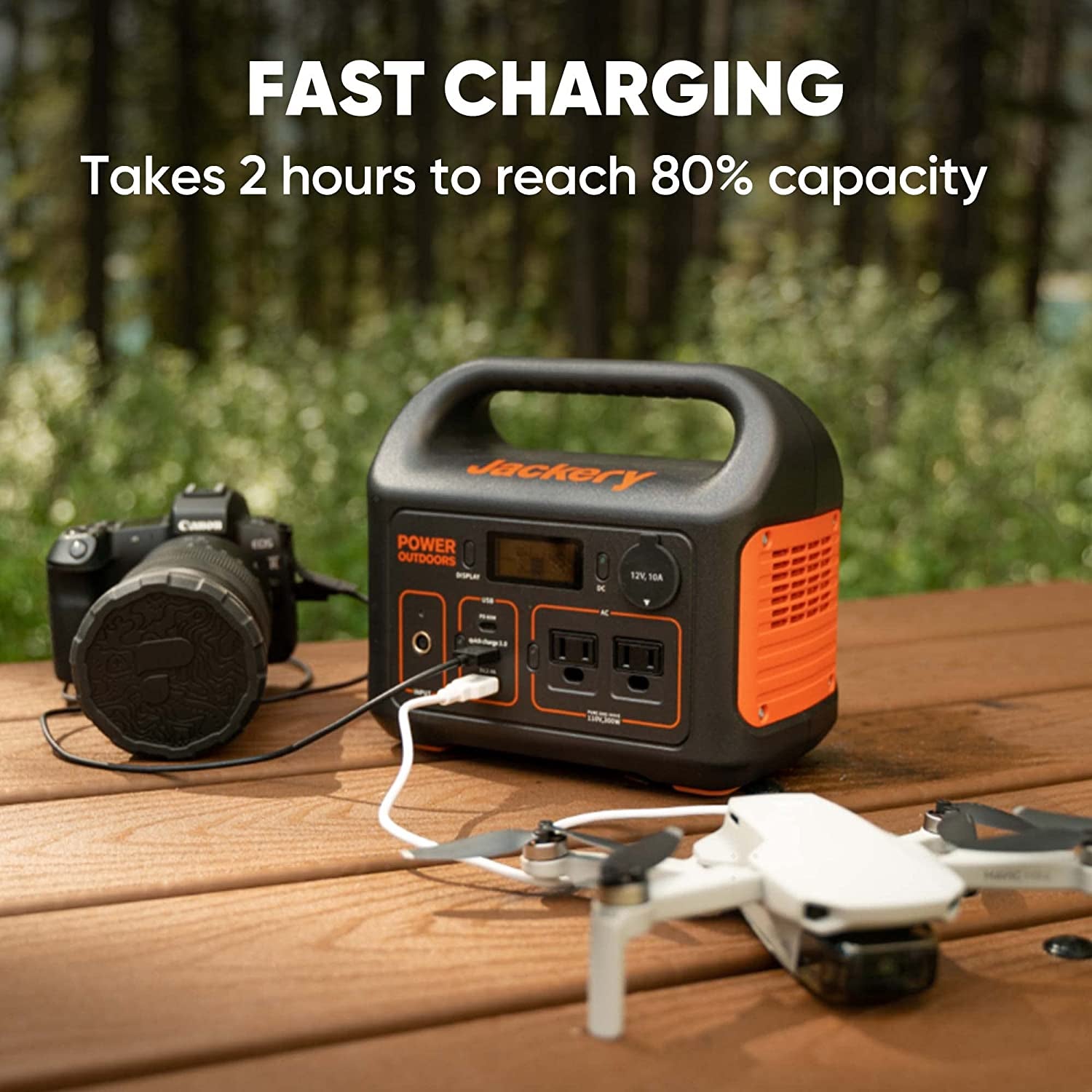 Portable Power Station Explorer 300, 293Wh Backup Lithium Battery, Solar Generator for Outdoors Camping Travel Hunting Blackout (Solar Panel Optional)