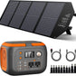 300W Portable Power Station 260Wh with 100W Foldable Solar Panel Outdoor Solar Generators Mobile Lithium Battery Pack 110V Outlet Solar Power Bank Camping Power Supply for Laptop, RV Travel