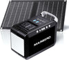 Camping Solar Generator 120W Peak, 88Wh Portable Power Station with 21W Foldable Solar Panel, AC/DC/USB QC3.0 Ports & LED Flashlight for Outdoor, Home, Camping, Fishing, Emergency Backup