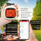 Bluetooth Meat Thermometer for Grilling and Smoking, up to 6 Temperature Probes and Smart APP, 400 Ft Range, LCD