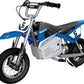 Electric Dirt Bike for Kids 13+, with 250W Motor and Rechargeable 24V Battery System, Pneumatic Tires, and Chain-Driven Motor, Blue