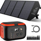 Solar Generator 600W Portable Power Station with 100W Solar Panel, 296Wh Backup Battery Pack with AC Outlet, Only 12.66 lb for RV, Outdoors, Camping, Traveling, and Emergencies