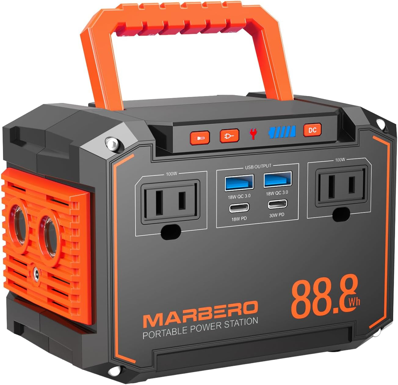 Portable Power Station 88.8Wh Solar Generator 150W Peak Lithium Battery Backup Power Bank with LED Light for Home, Outdoor, Travel, Emergency, RV & Off-Grid Living (Solar Panel Optional)