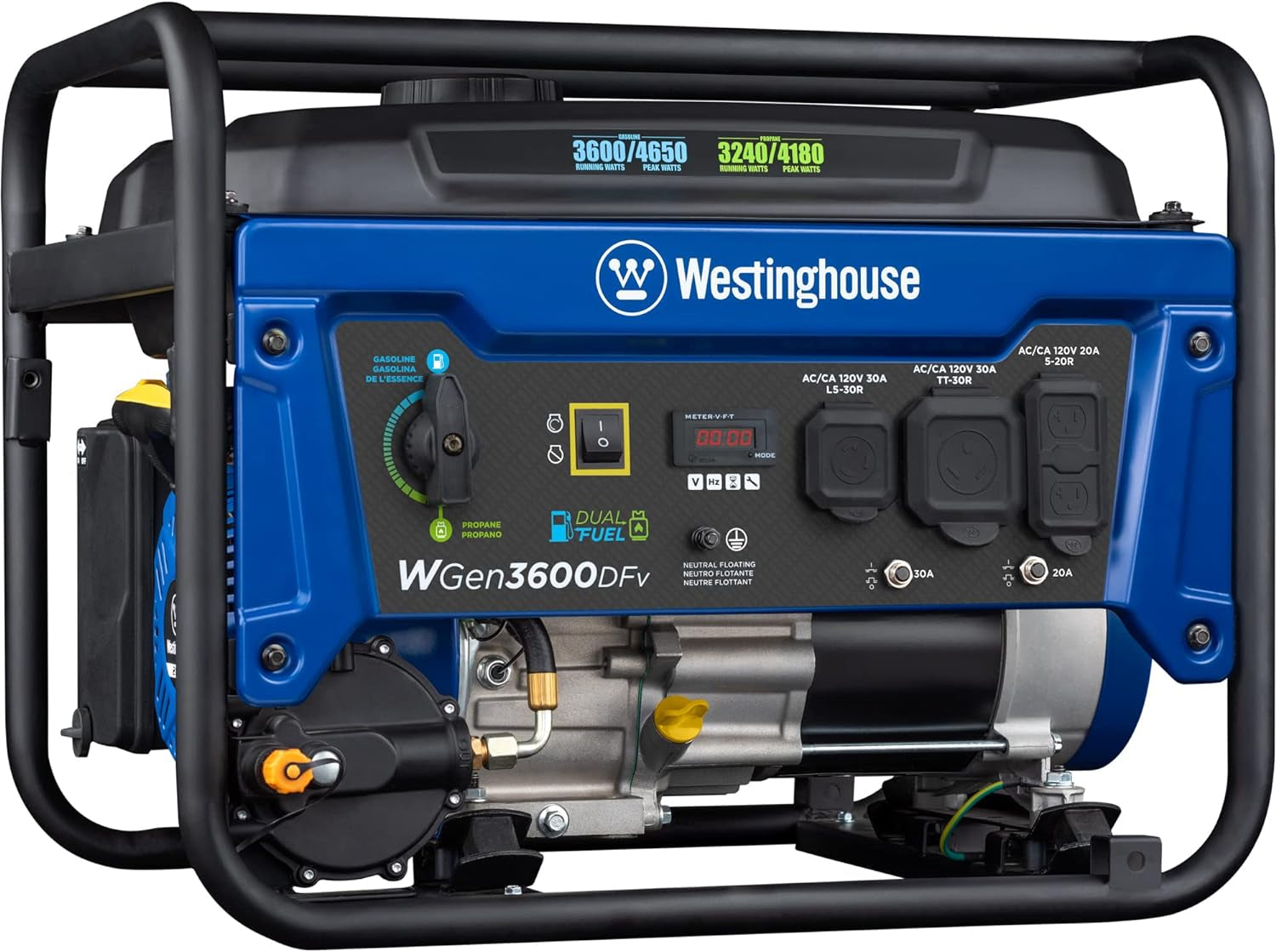 Outdoor Power Equipment 4650 Peak Watt Portable Generator, RV Ready 30A Outlet, Gas Powered