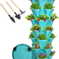 Vertical Planter 7 Tier Stackable Planters Garden Planters Strawberry Herb Flower and Vegetable Planter Indoor Outdoor Gardening Pots with Removable Wheels and Tools