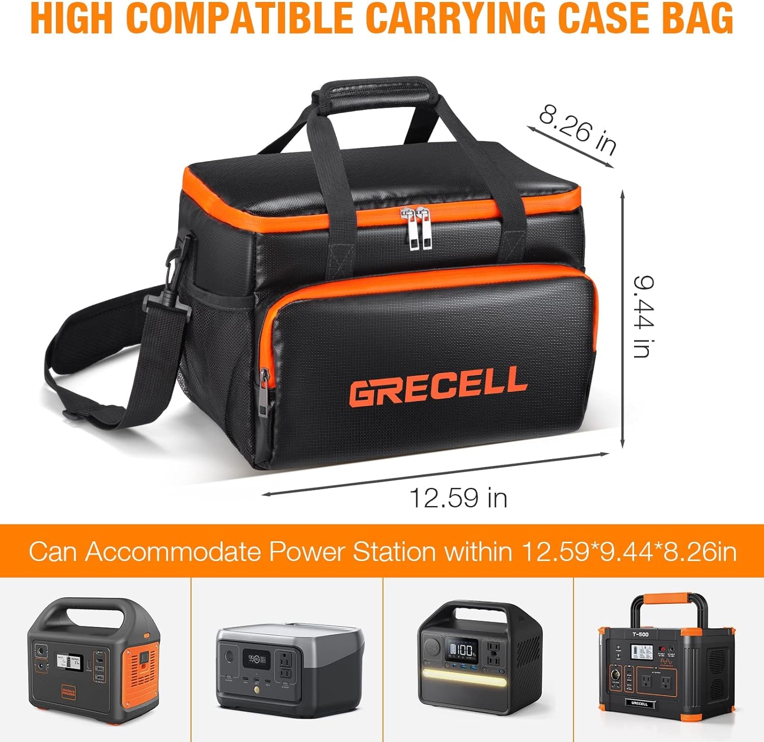 Portable Power Station 300W (Peak 600W) with Fire-proof Carrying Case Bag,  288Wh Solar Generator with 60W USB-C PD Output for Outdoors Camping Travel Hunting Home Blackout