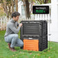 Compost Bin 80Gallon (300L), Outdoor Composter W/Large Capacity & Easy Assembling, Compost Barrel for Fast Creation of Fertile Soil