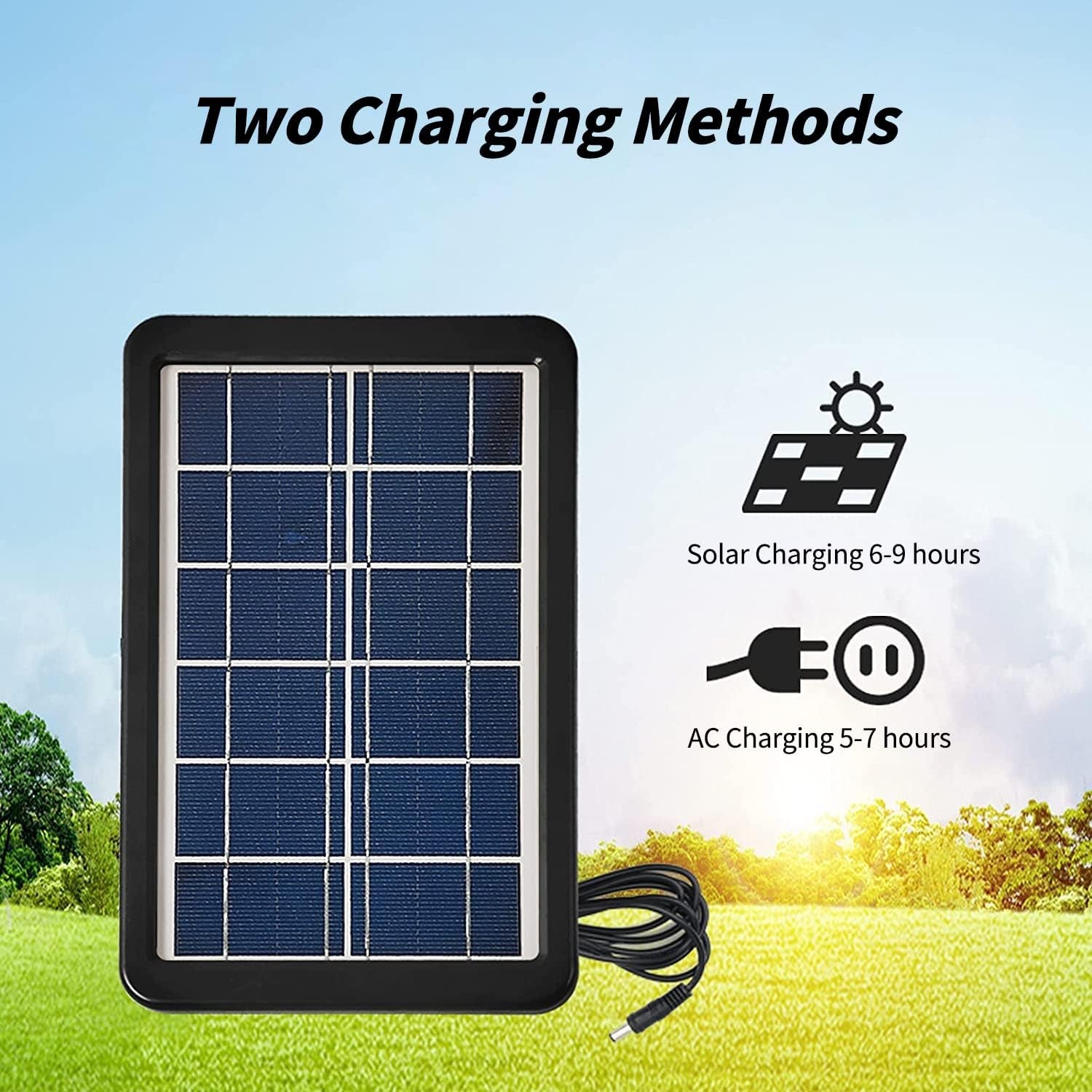 Solar Generator with Panels Included, 8000mAh Portable Power Station with 2 LED Bulbs, AC DC USB Ports, Solar Charger Power Bank for Outdoor Camping Travel, RV, Emergency, Home Blackout