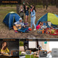 300W Portable Power Station 260Wh with 100W Foldable Solar Panel Outdoor Solar Generators Mobile Lithium Battery Pack 110V Outlet Solar Power Bank Camping Power Supply for Laptop, RV Travel