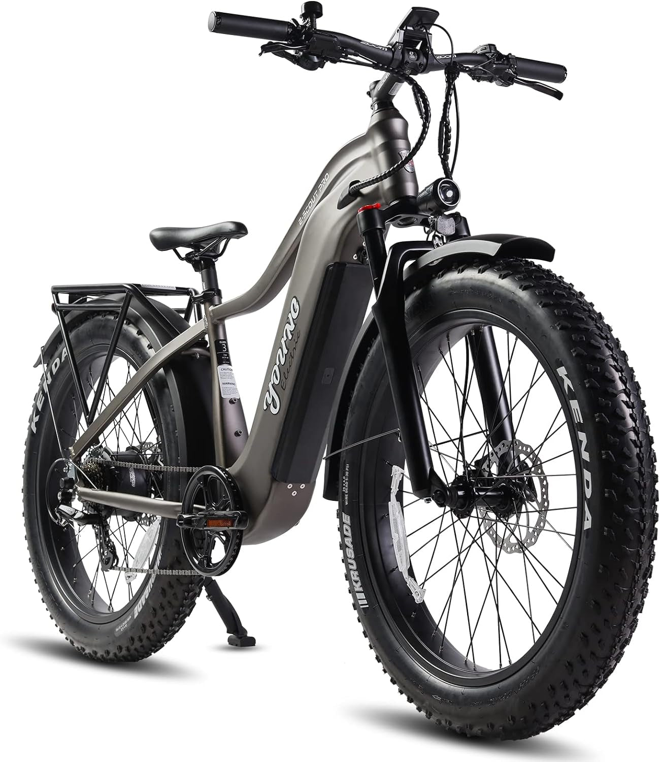 E-Scout PRO, Hunting 750W (Peak 1000W) Young Electric Bike for Adults, 48V/20Ah Battery 3A Fast Charger, Up to 80Mi 28MPH, 26''x4.0'' Fat Tire Mountain Snow Beach Off-Road Ebike