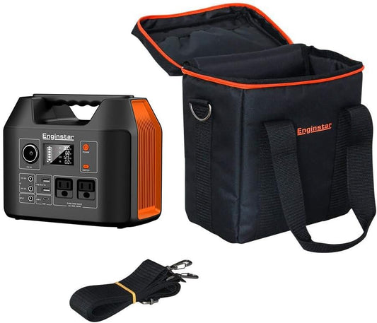 300w Power Station Bundle w/Carrying Bag 296Wh Portable Solar Generator Bundle w/Shockproof Storage Box for Renewable Energy Solar Power Generator, Emergency Backup Power, Outdoor Camping