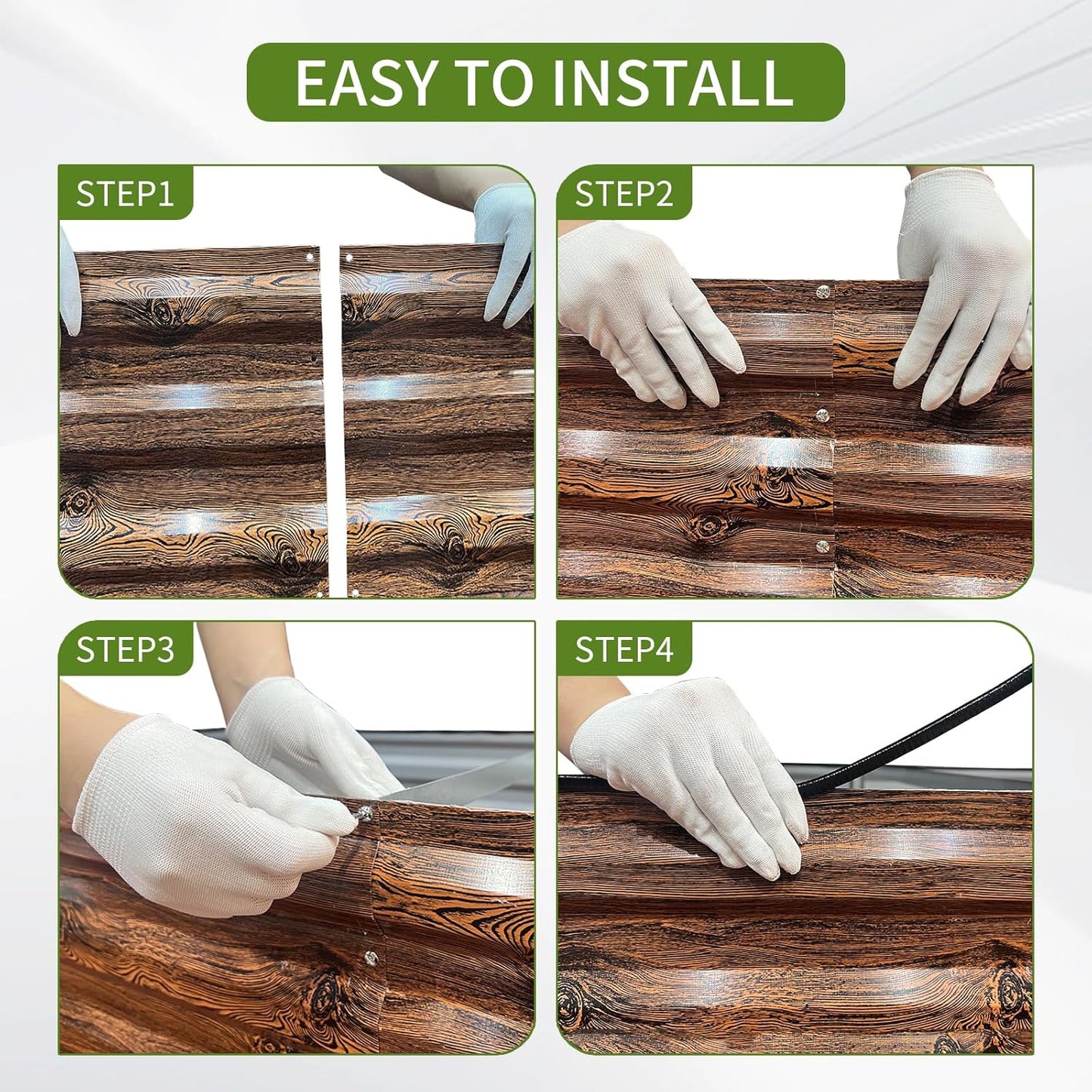  Metal Raised Garden Bed 6x3x2FT | Deep Planter Box for Vegetables, Herbs & Flowers  | 269 Gallon Capacity – Wood Grain Finish  | Outdoor Gardening Box