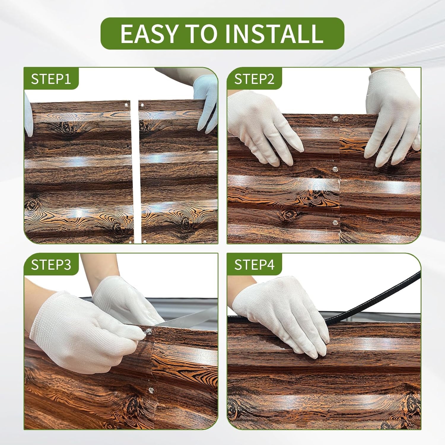  Metal Raised Garden Bed 6x3x2FT | Deep Planter Box for Vegetables, Herbs & Flowers  | 269 Gallon Capacity – Wood Grain Finish  | Outdoor Gardening Box