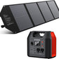 Portable Power Station, 300W 296Wh Battery Bank with 110V Pure Sine Wave AC Outlet,100W Foldable Solar Panel Charger with 18V DC Outlet for Portable Power Stations