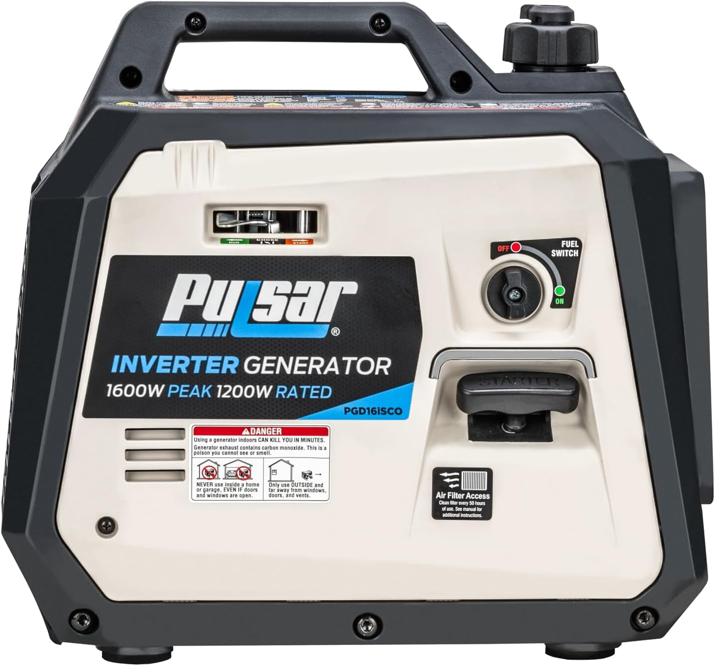 PGD16ISCO Ultra Light Quiet 1600W Portable Gas Inverter Generator, CARB Compliant