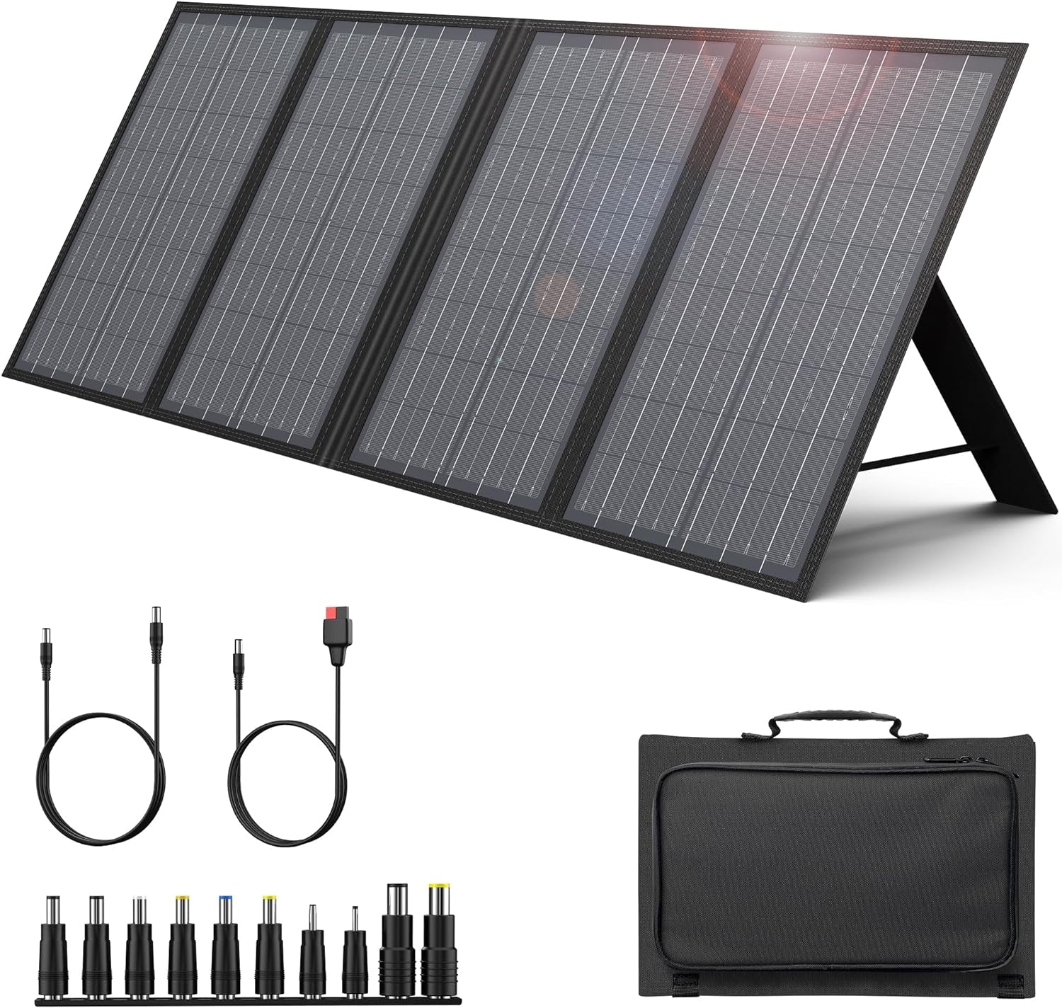 Solar Generator with Panels,  300W Solar Generator with 60W Solar Panel, 80000mAh Portable Power Bank with AC Outlet for Outdoors Camping Emergency Use