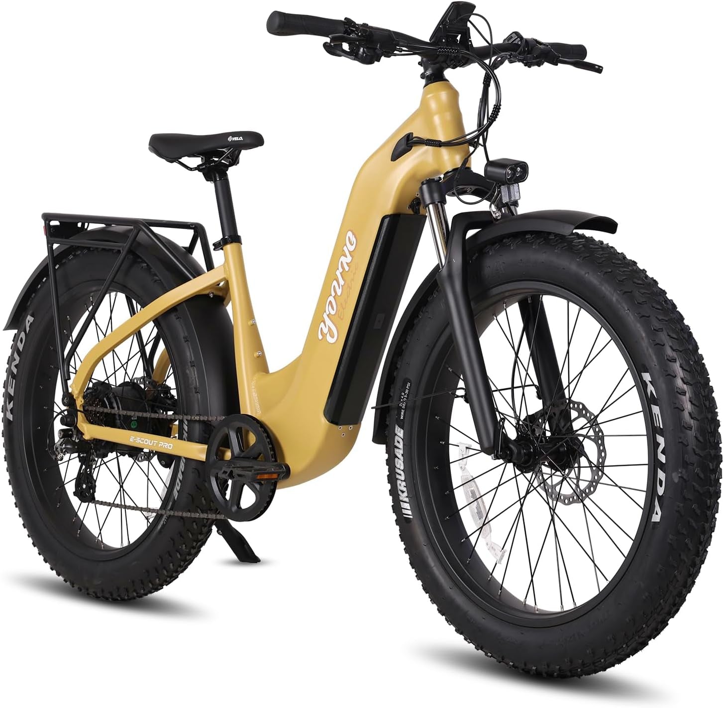 E-Scout PRO, Hunting 750W (Peak 1000W) Young Electric Bike for Adults, 48V/20Ah Battery 3A Fast Charger, Up to 80Mi 28MPH, 26''x4.0'' Fat Tire Mountain Snow Beach Off-Road Ebike