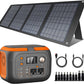 300W Portable Power Station 260Wh Outdoor Solar Generators Mobile Lithium Battery Pack 110V Outlet Solar Power Bank Camping Power Supply for Laptop with 40W Solar Panel