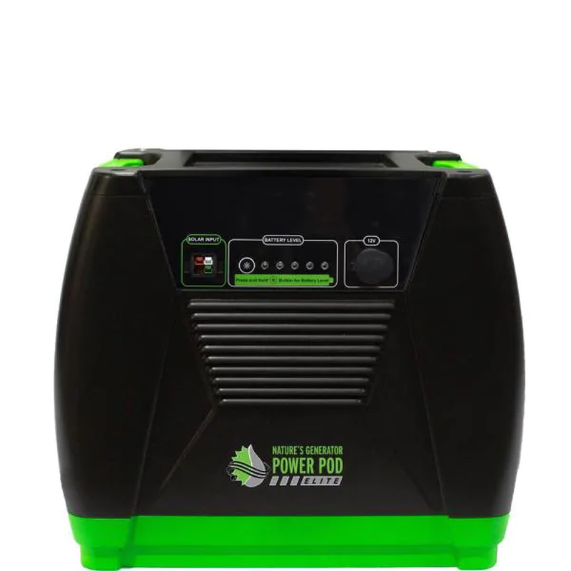 3600-Watt/5760W Peak Push Button Start Solar Powered Portable Generator with Four 100W Solar Panels and Power Pod