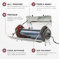 Fusion Solar Oven and Cooker | Hybrid Electric Grill | Portable & High Capacity | Indoor or Outdoor Solar Cooker | American Oven Camping Cookware | Survival Gear Powered by Sun or Electricity